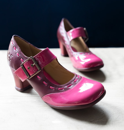 The Operetta Dr. Henry mary jane heels in pink.